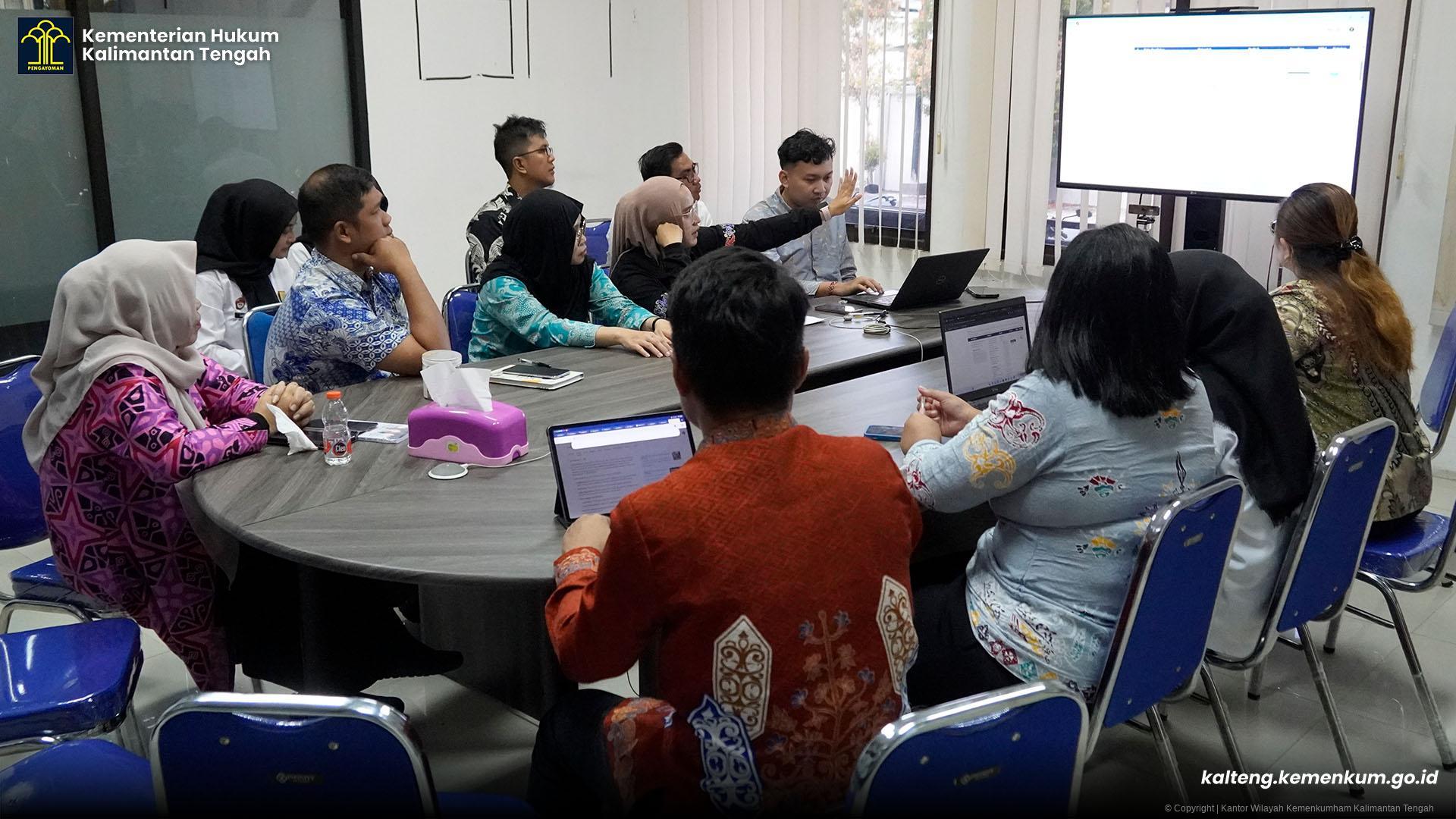 Langkah Nyata Menuju WBBM, Kemenkum Kalteng Laksanakan Penilaian Mandiri LKE ZI